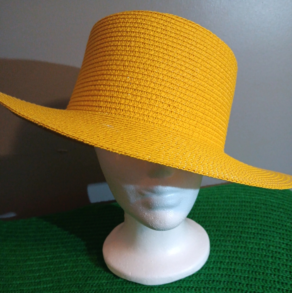 Yellow Women's Wide Brim Hat